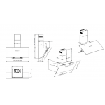CIMATECH 高德 CH5S918N 90厘米 傾斜煙囪式抽油煙機 - 意大利製造，高效觸控